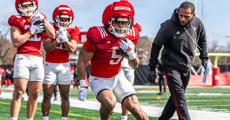 CJ Campbell during Rutgers Football spring practice