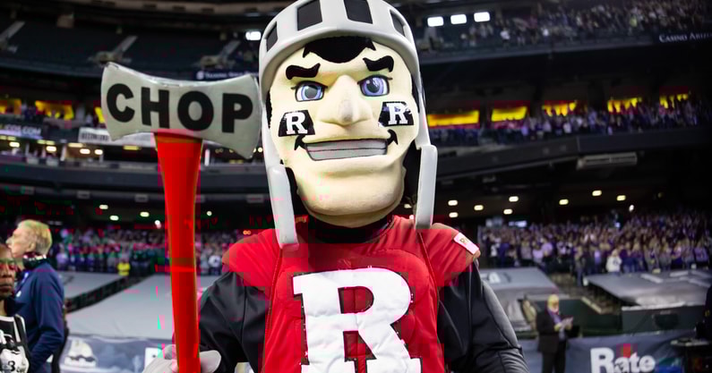 Rutgers Scarlet Knights mascot Sir Henry during the Rate Bowl