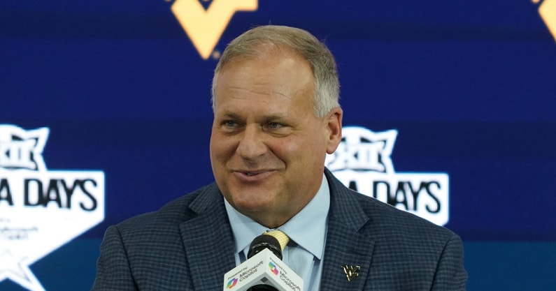 West Virginia head coach Rich Rodriguez speaks with the media during 2025 Big 12 Football Media Days