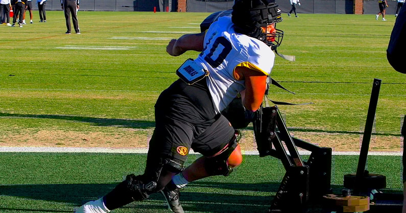 Sterling Webb sheds blocking sled