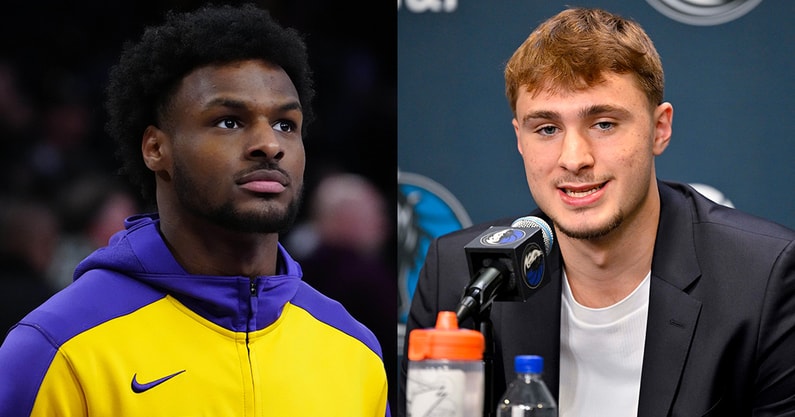 Los Angeles Lakers G Bronny James and Dallas Mavericks F Cooper Flagg