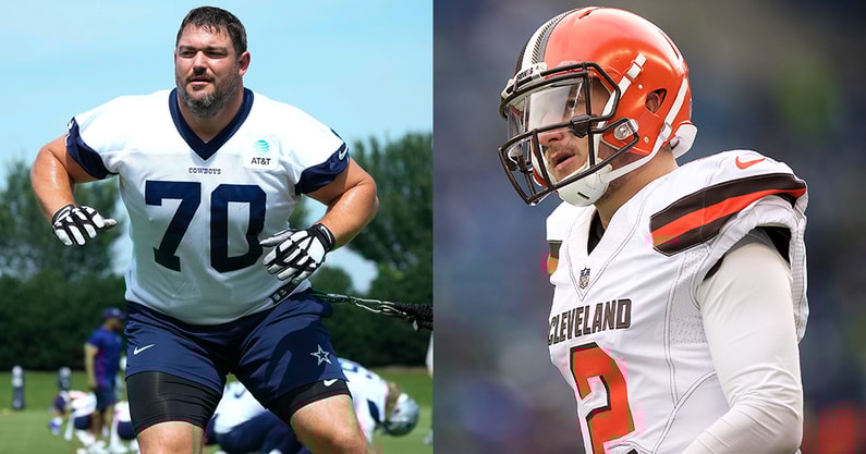 Former Dallas Cowboys OL Zack Martin and former Cleveland Browns QB Johnny Manziel