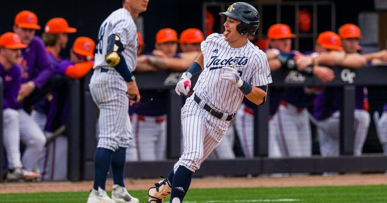 Georgia Tech's Kyle Lodise homers at the ACC Tournament