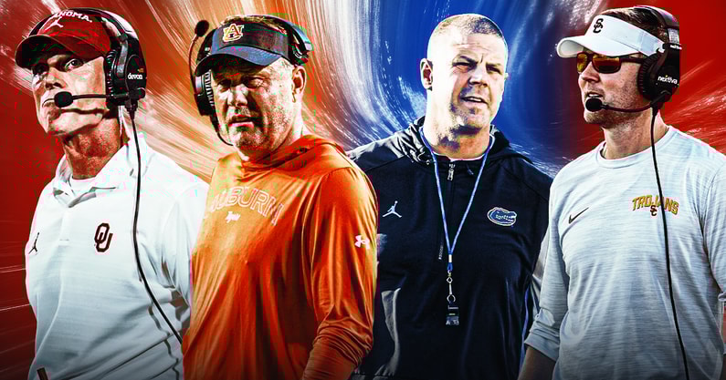 Brent Venables, Hugh Freeze, Billy Napier and Lincoln Riley afi