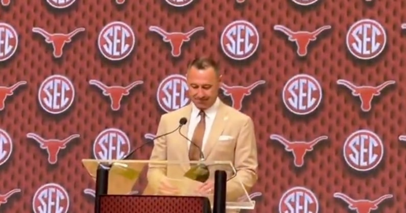 Texas Steve Sarkisian Texas A&M fight song