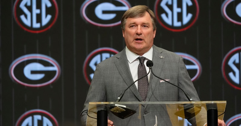 Georgia head coach Kirby Smart at SEC Media Days