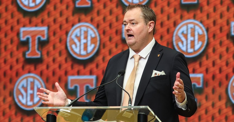 Tennessee coach Josh Heupel at SEC Media Days