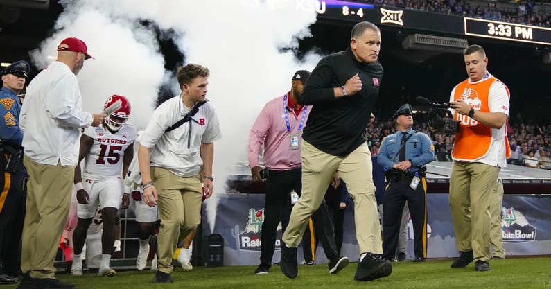 Rutgers Football Head Coach Greg Schiano in the Rate Bowl