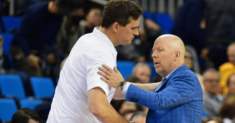 Cal head coach Mark Madsen and UCLA head coach Mick Cronin
