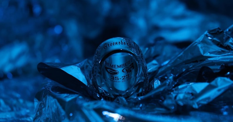 Grimsley High School's championship rings from the 2024 North Carolina high school football season.