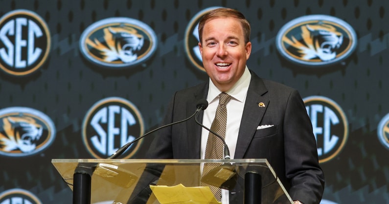 Missouri coach Eli Drinkwitz at SEC Media Days