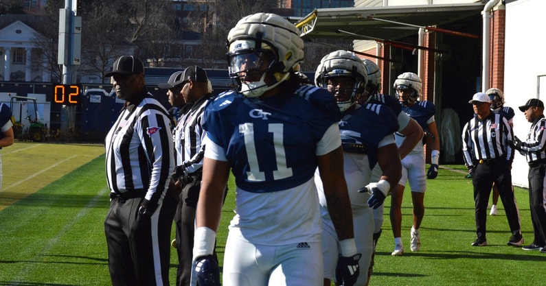 Brayden Manley at GT Spring Practice