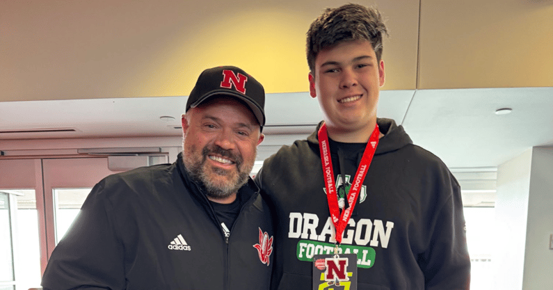 2027 OL Tristan Dare at Nebraska with Matt Rhule