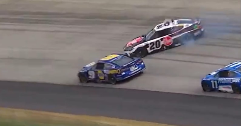 Christopher Bell NASCAR Dover spin