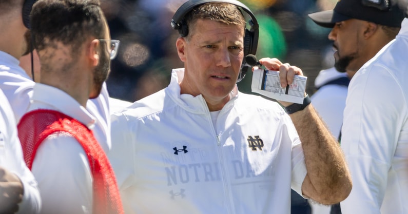 Notre Dame defensive coordinator Chris Ash