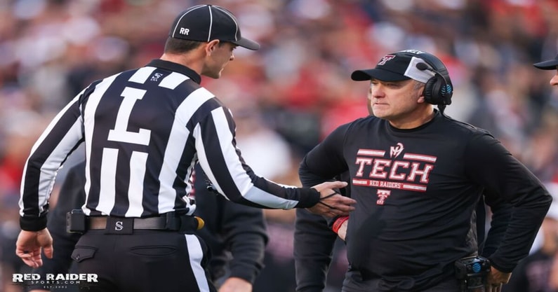 Texas Tech head coach Joey McGuire