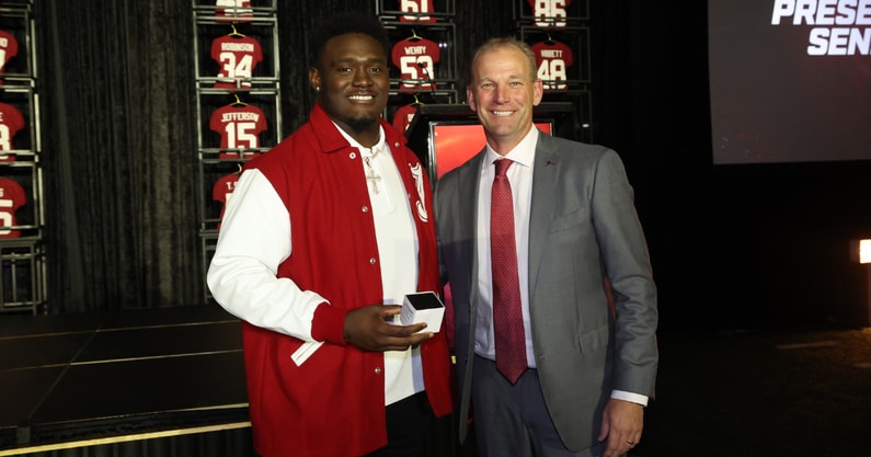 Alabama's Jah-Marien Latham and Kalen DeBoer