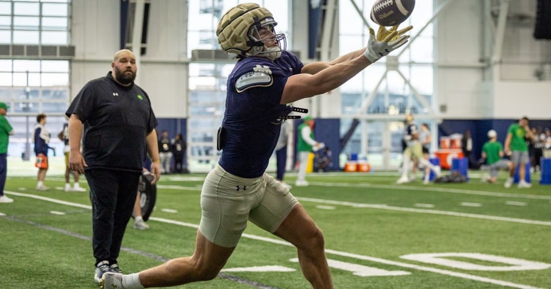 Notre Dame tight end Eli Raridon