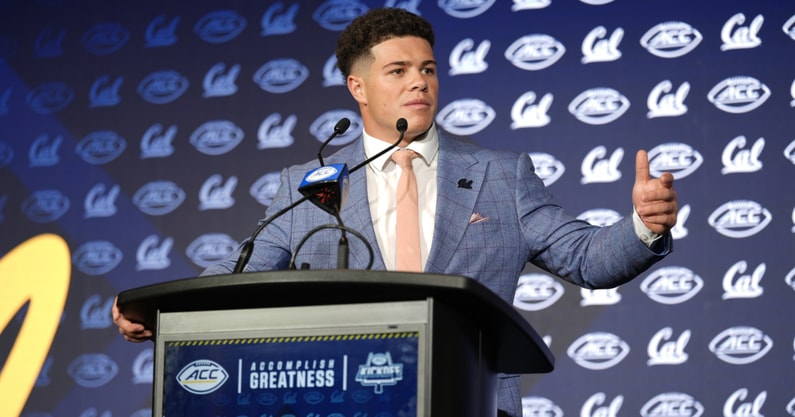 Cal linebacker Cade Uluave at ACC Kickoff 2025
