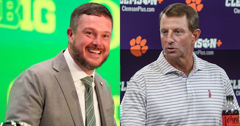 Oregon HC Dan Lanning and Clemson HC Dabo Swinney