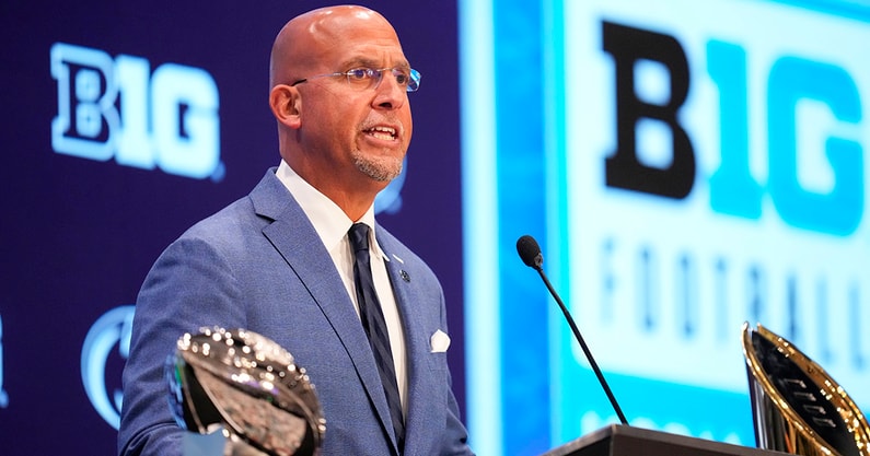 Penn State coach James Franklin at 2025 Big Ten Media Days