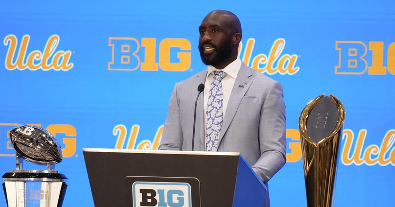 UCLA head coach DeShaun Foster