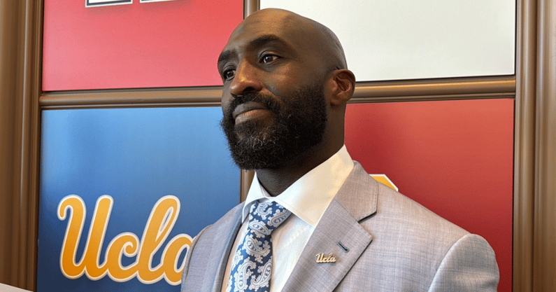UCLA head coach DeShaun Foster