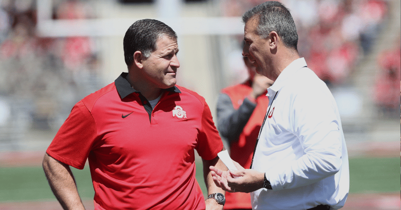 Greg Schiano and Urban Meyer, both at Ohio State