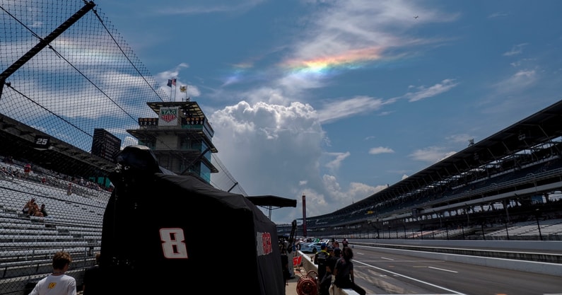 Kyle Larson Indy track damage