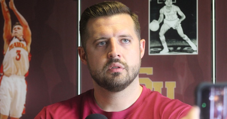 Luke Loucks after Florida State summer practice (Matt LaSerre/Warchant)
