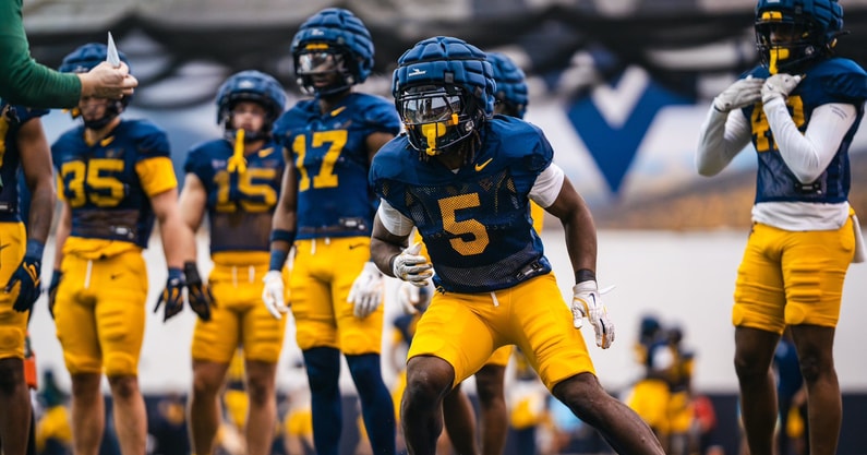 West Virginia defensive back Fred Perry during practice