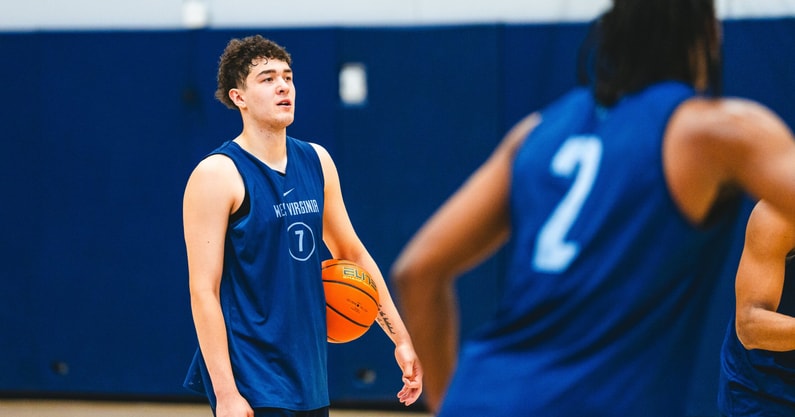 West Virginia forward Treysen Eaglestaff during practice