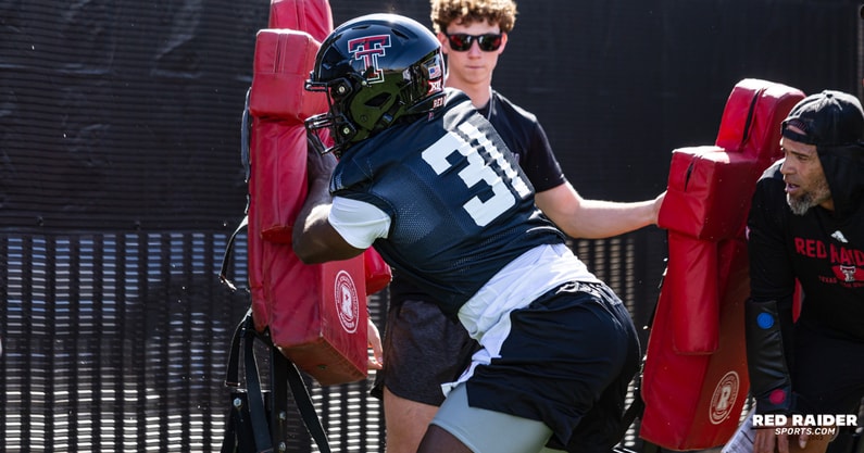 Texas Tech's David Bailey at spring practice