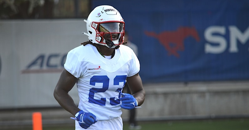 isaiah-nwokobia-once-again-earns-smu-football-coveted-no-23-jerry-levias-jersey