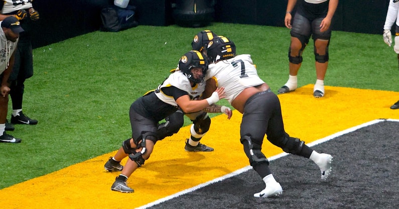Chris McClellan tries to get through a double-team block