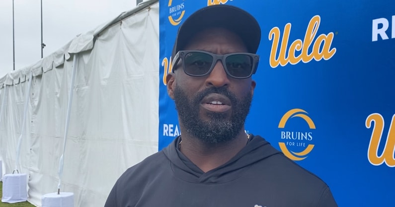 UCLA head coach DeShaun Foster