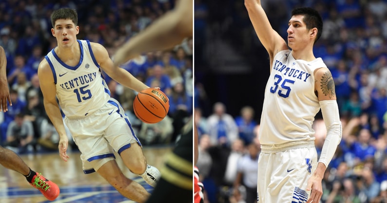 Photos of Reed Sheppard (left) and Derek Willis via KSR, Imagn Images