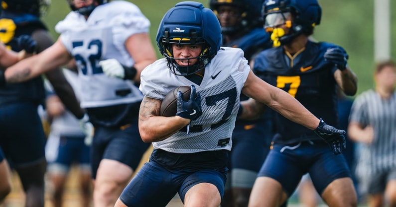 West Virginia's Clay Ash during fall football practice