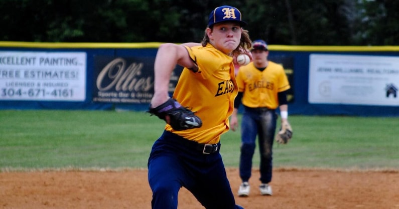 Left handed pitcher Mason McGill from Hedgesville, WV