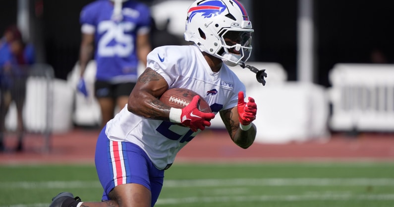 Former Kentucky RB Ray Davis at Buffalo Bills training camp, via Tina MacIntyre-Yee:Democrat and Chronicle : USA TODAY NETWORK via Imagn Images