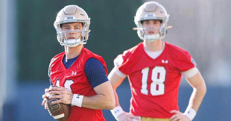 CJ Carr, Notre Dame. Steve Angeli