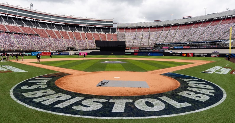 Home run car Bristol MLB NASCAR