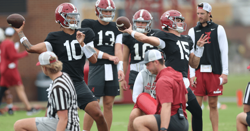 Alabama QBs Austin Mack and Ty Simpson