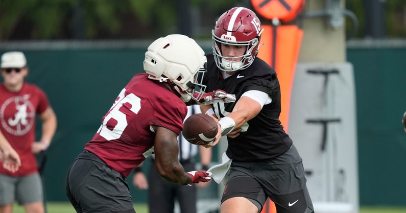 Alabama RB Jam Miller and QB Ty Simpson (1)