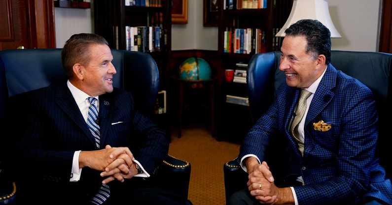 West Virginia University presiden Michael Benson sits down with Tony Caridi