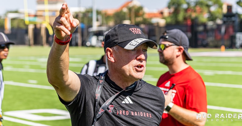 Texas Tech head coach Joey McGuire