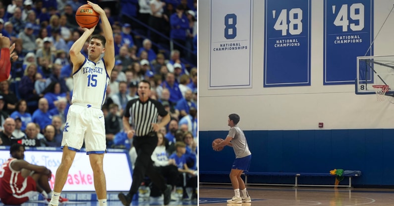 Reed Sheppard is back in the Joe Craft Center