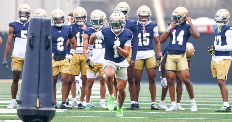 Notre Dame wide receiver Jaden Greathouse (1)
