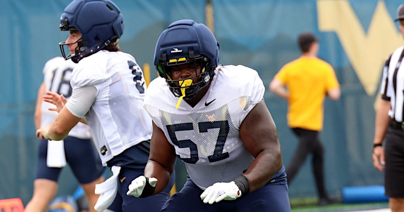 West Virginia offensive lineman Donovan Haslam