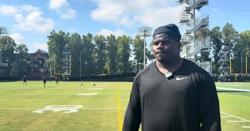 Zaylin Wood Media Availability After Fall Camp